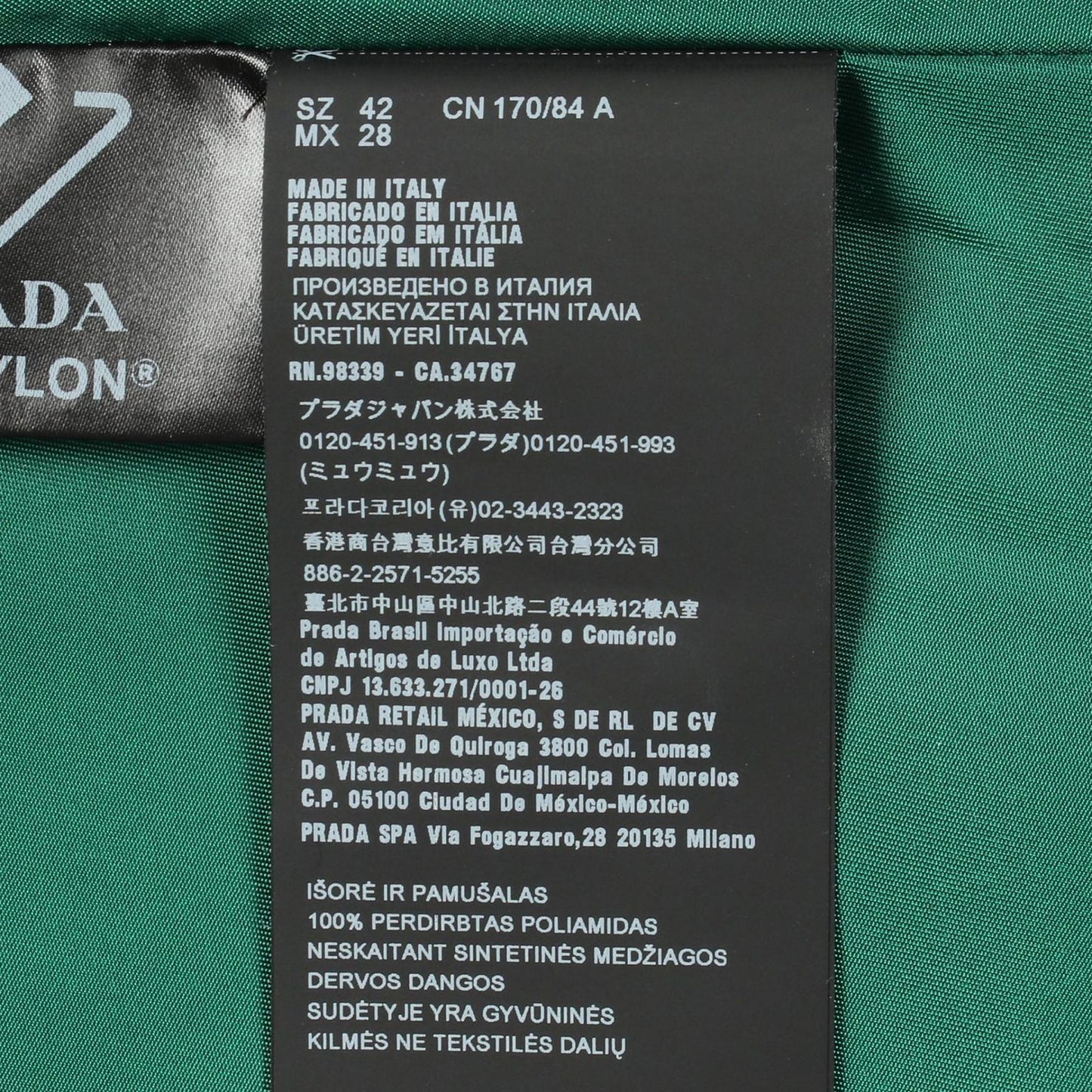 Prada Dress Re-Nylon Triangle Plate Sleeveless Nylon — view 5