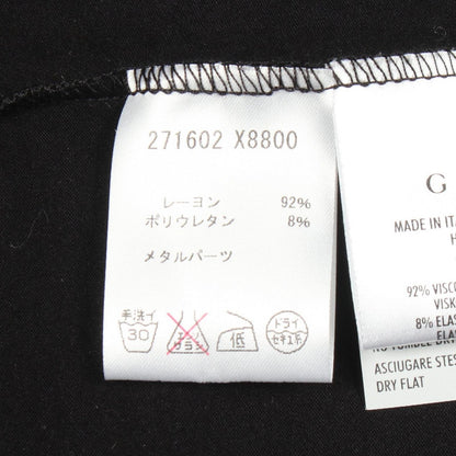 Gucci Short Sleeve T-Shirt Interlocking Black Rayon — view 4