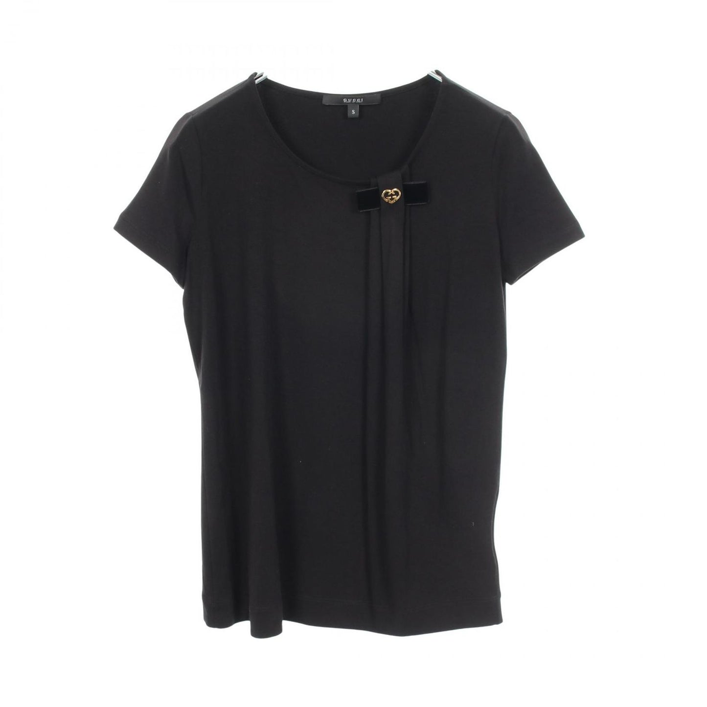 Gucci Short Sleeve T-Shirt Interlocking Black Rayon
