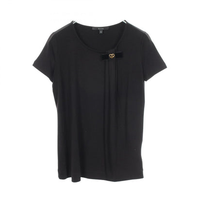 Gucci Short Sleeve T-Shirt Interlocking Black Rayon
