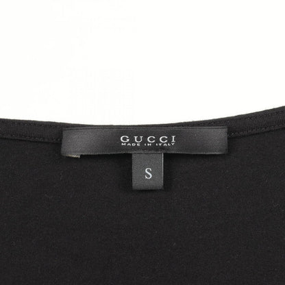 Gucci Short Sleeve T-Shirt Interlocking Black Rayon — view 3