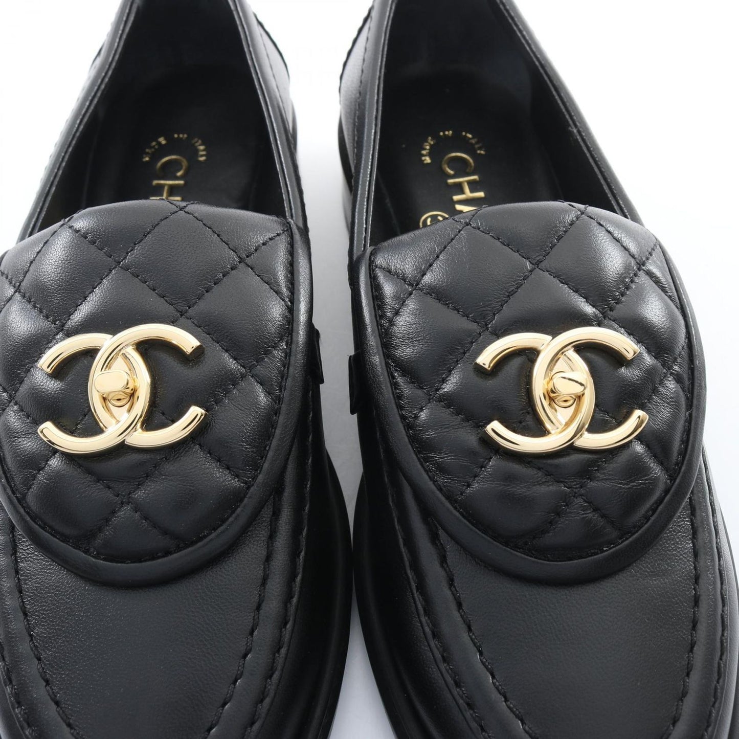 Chanel Loafers Quilted Turnlock Lambskin — view 7