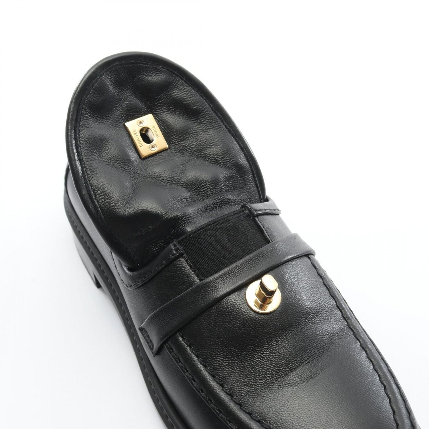 Chanel Loafers Quilted Turnlock Lambskin — view 9