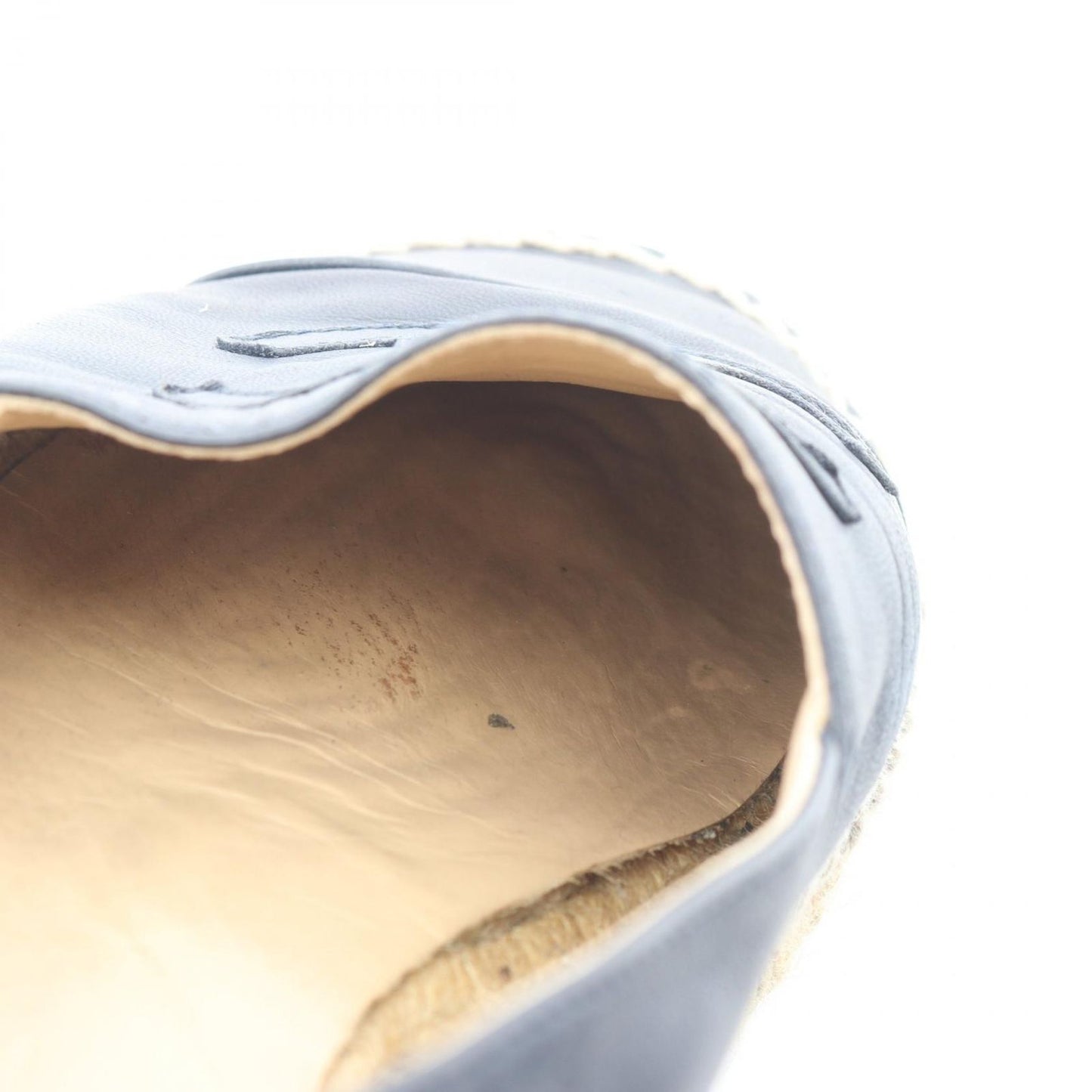 Chanel CC Logo Espadrilles Slip on Leather Shoes — view 8
