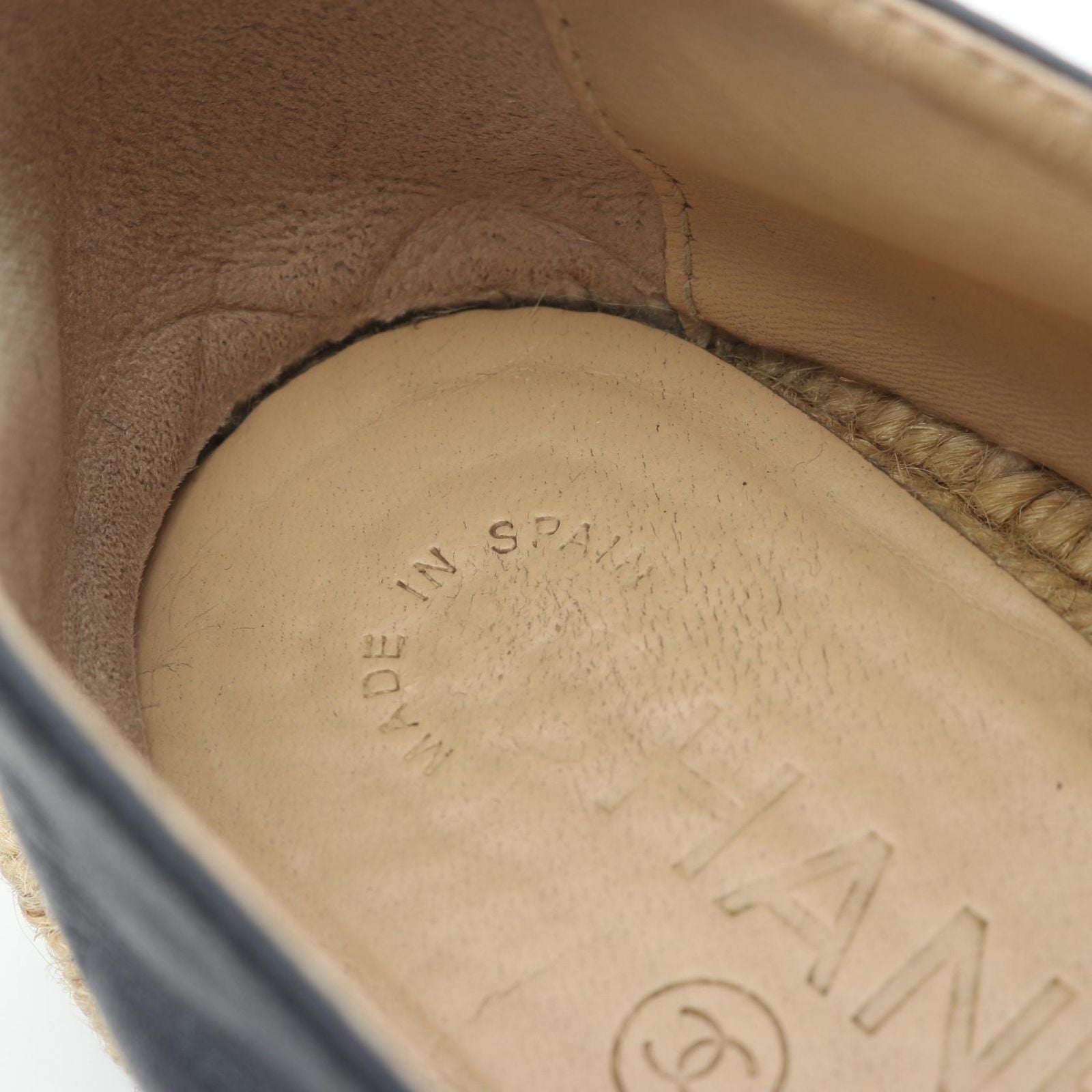 Chanel CC Logo Espadrilles Slip on Leather Shoes — view 6