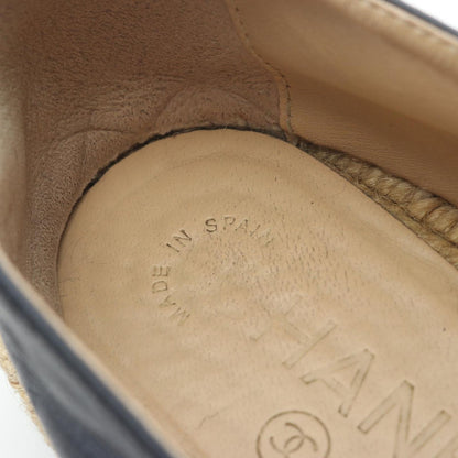 Chanel CC Logo Espadrilles Slip on Leather Shoes — view 6