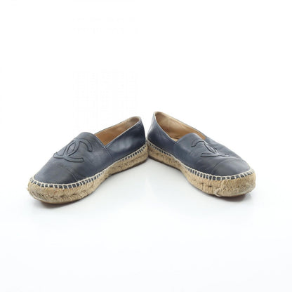 Chanel CC Logo Espadrilles Slip on Leather Shoes — view 3