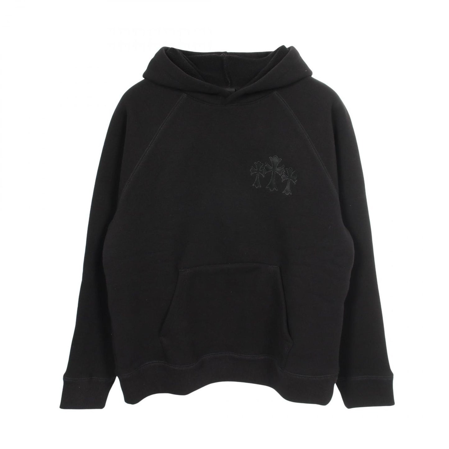 Chrome Hearts Hoodie Not CH Logo Black Cotton Pullover