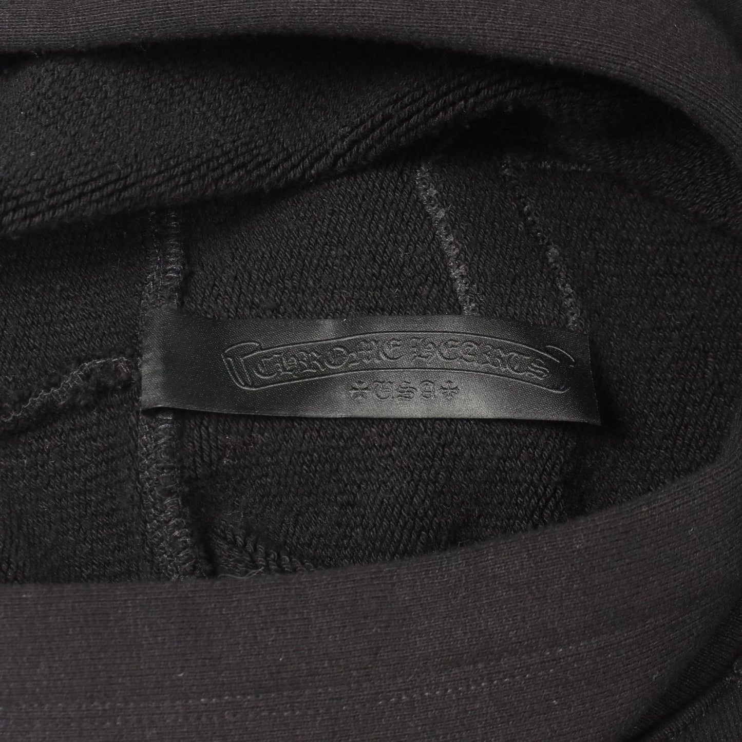 Chrome Hearts Hoodie Not CH Logo Black Cotton Pullover — view 3