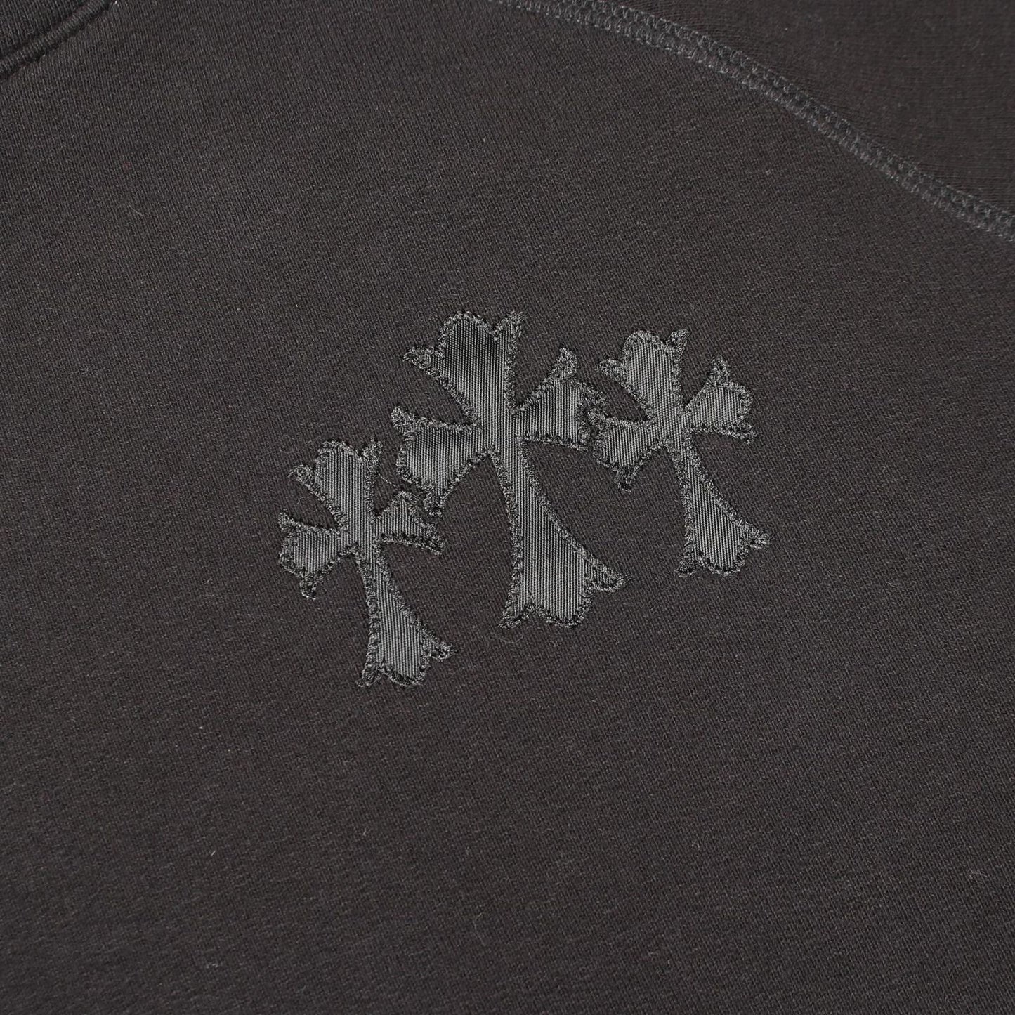 Chrome Hearts Hoodie Not CH Logo Black Cotton Pullover — view 5