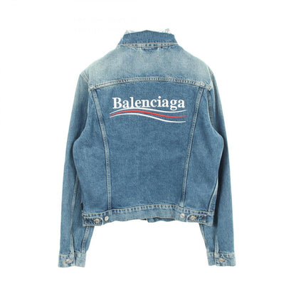 Balenciaga Denim Jacket Campaign Logo Distressed — view 2
