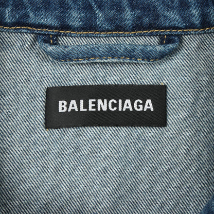 Balenciaga Denim Jacket Campaign Logo Distressed — view 3