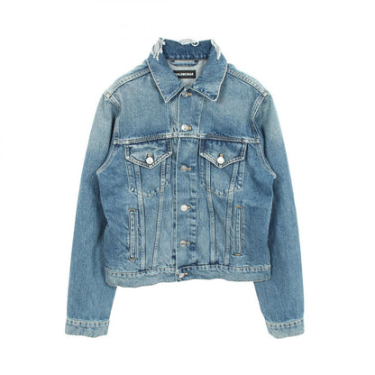 Balenciaga Denim Jacket Campaign Logo Distressed