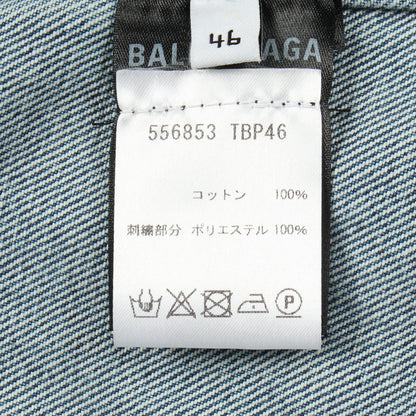Balenciaga Denim Jacket Campaign Logo Distressed — view 5