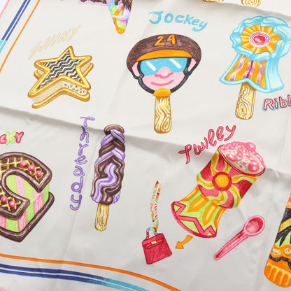 Hermes Scarf Carre 70 Funny Ice Cream Silk — view 7