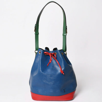 Louis Vuitton Epi Noe Tricolor Drawstring Shoulder Bag Toledo Blue Castilian