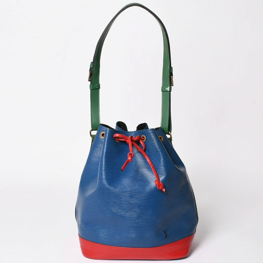 Louis Vuitton Epi Noe Tricolor Drawstring Shoulder Bag Toledo Blue Castilian