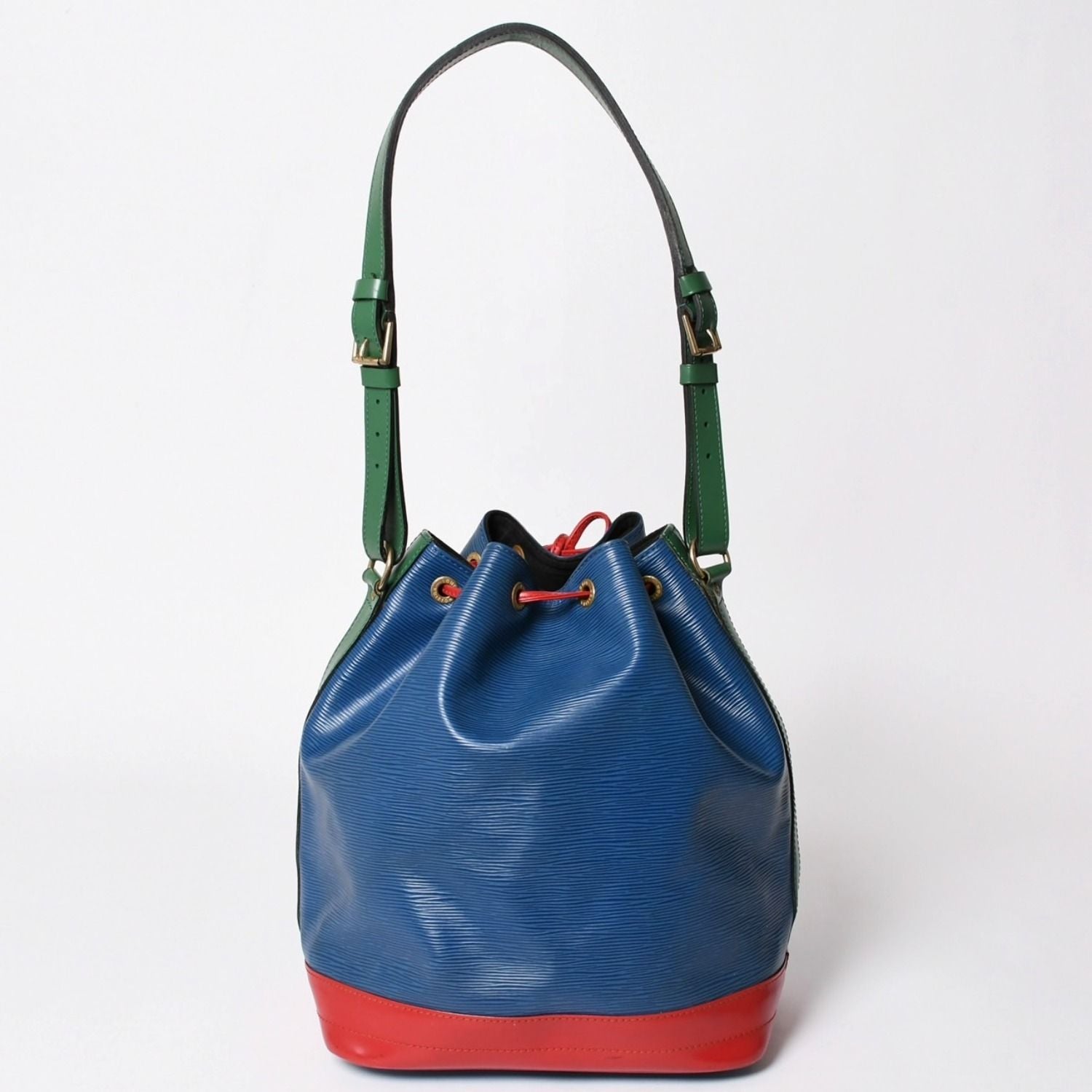 Louis Vuitton Epi Noe Tricolor Drawstring Shoulder Bag Toledo Blue Castilian — view 2