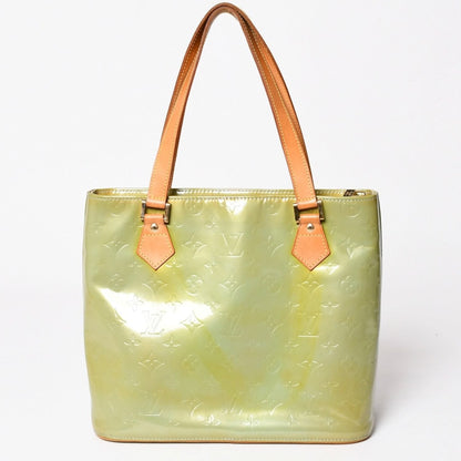 Louis Vuitton Monogram Vernis Houston Green Handbag Gold