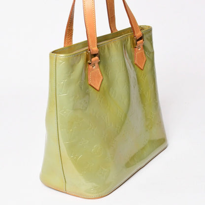 Louis Vuitton Monogram Vernis Houston Green Handbag Gold — view 3
