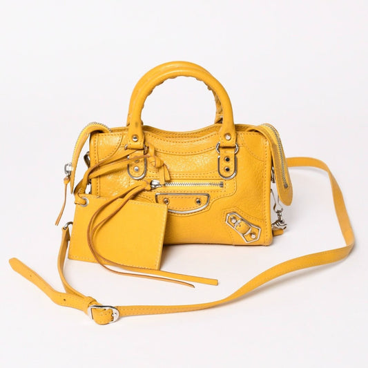 Balenciaga le City Bag Mini Lambskin Brass B Yellow