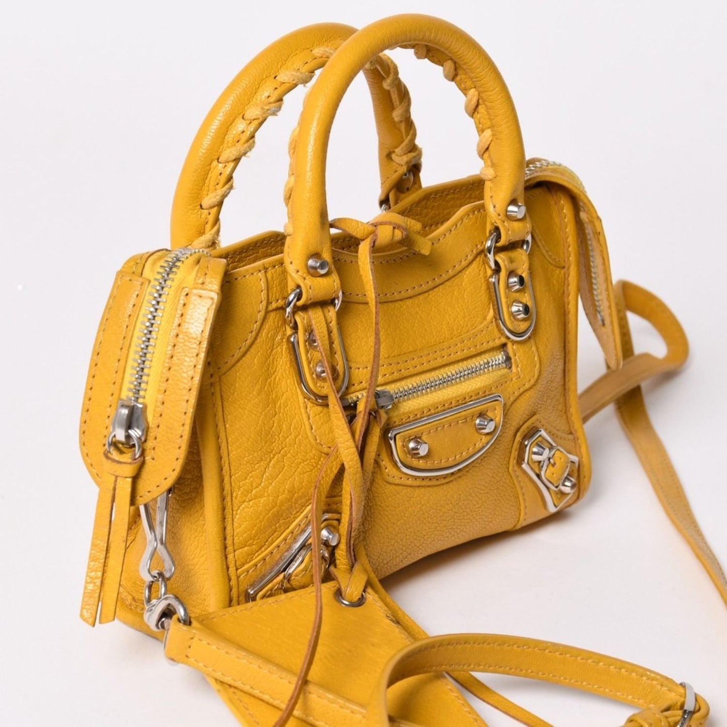 Balenciaga le City Bag Mini Lambskin Brass B Yellow — view 3