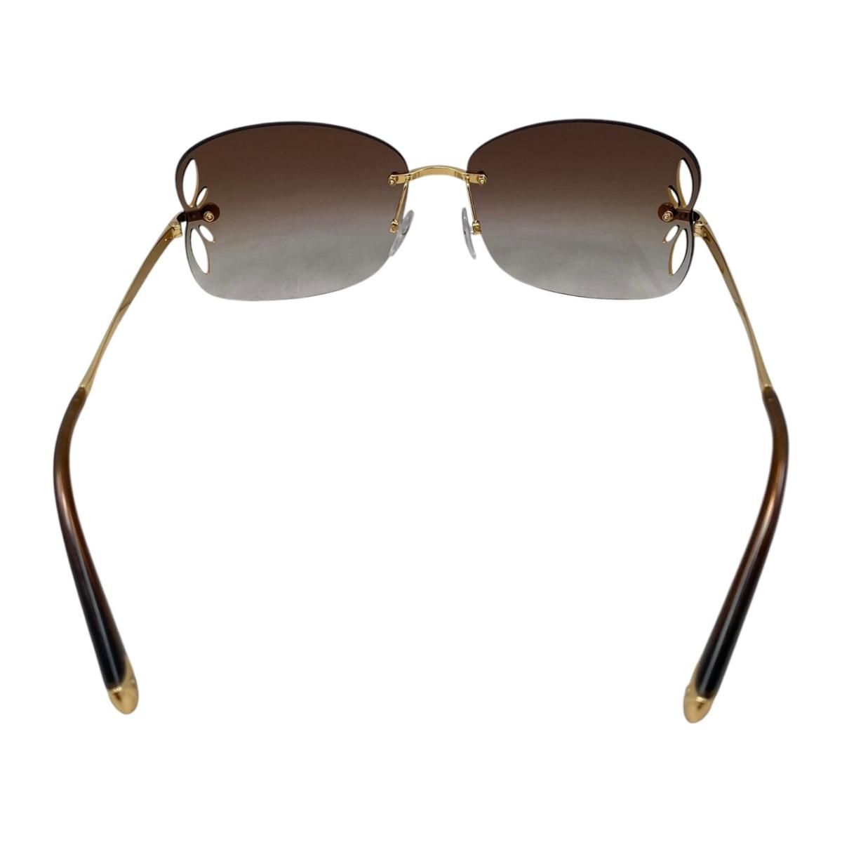 Louis Vuitton Sunglasses Lily Rimless Monogram Flower Gradient Brown Gold — view 4