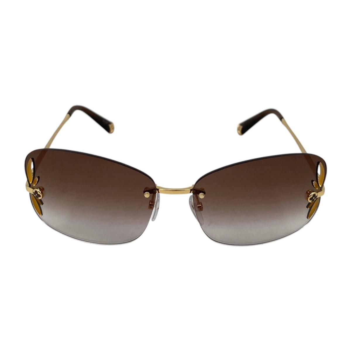 Louis Vuitton Sunglasses Lily Rimless Monogram Flower Gradient Brown Gold — view 3