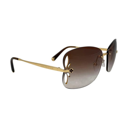 Louis Vuitton Sunglasses Lily Rimless Monogram Flower Gradient Brown Gold — view 2