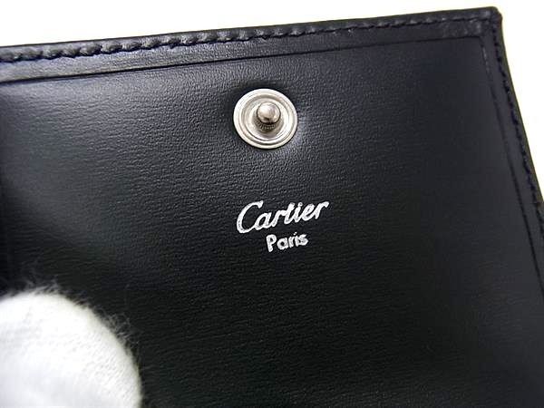 Cartier Coin Case Pasha Black Leather Silver — view 5