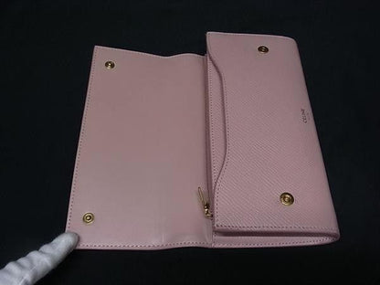 Celine Wallet Large Flap Pink Leather Bifold — view 3