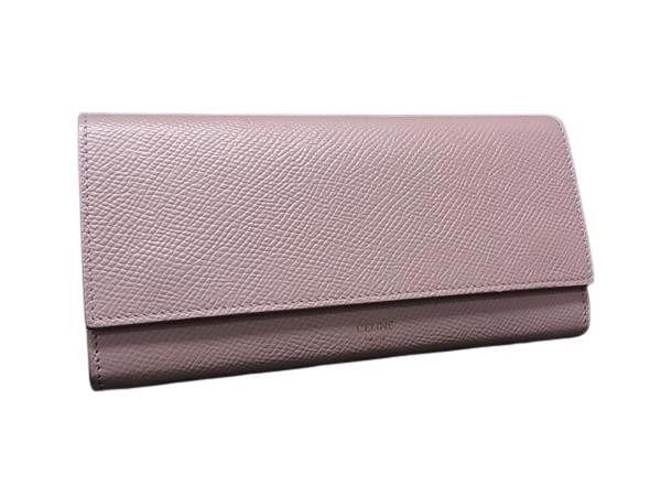 Celine Wallet Large Flap Pink Leather Bifold