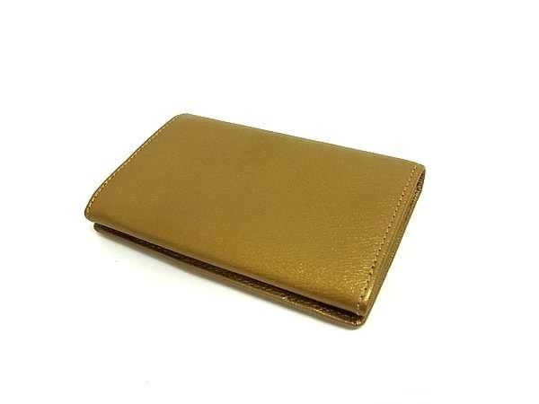 Loewe Card Case Anagram Gold Leather — view 2
