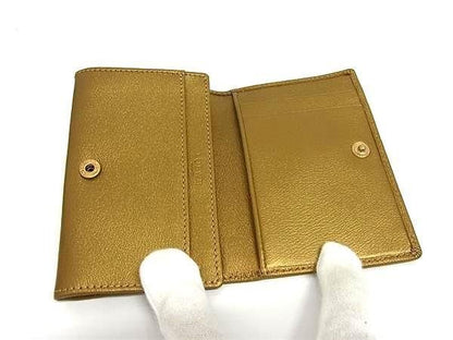 Loewe Card Case Anagram Gold Leather — view 3