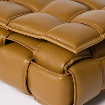 Bottega Veneta Padded Cassette Shoulder Bag Intrecciato Lambskin Brown Gold — view 7