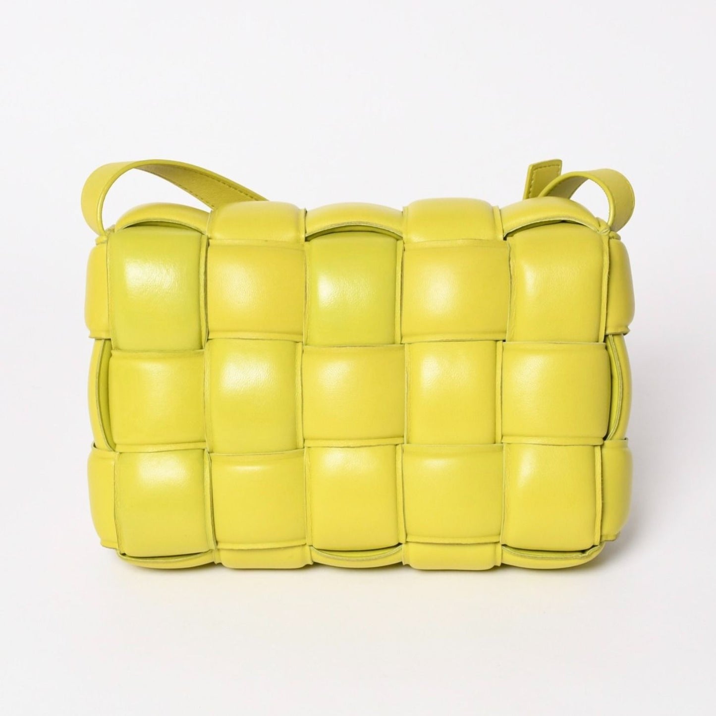 Bottega Veneta Padded Cassette Shoulder Bag Lime Green — view 2