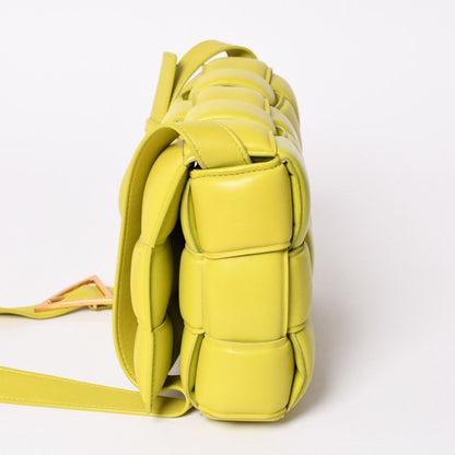 Bottega Veneta Padded Cassette Shoulder Bag Lime Green — view 4