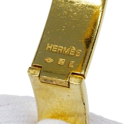 Hermes Bangle Click Enamel Metal Yellow Gold Ivory Logo Adult Bracelet — view 6