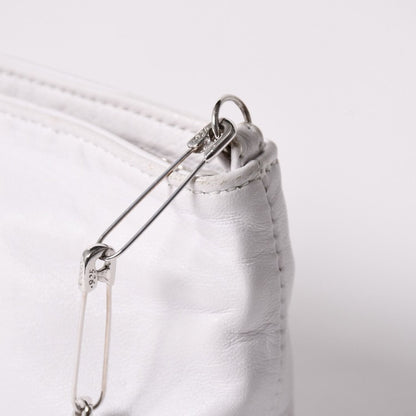 Chrome Hearts Safety Pin Pouch Shoulder Bag White Silver — view 7
