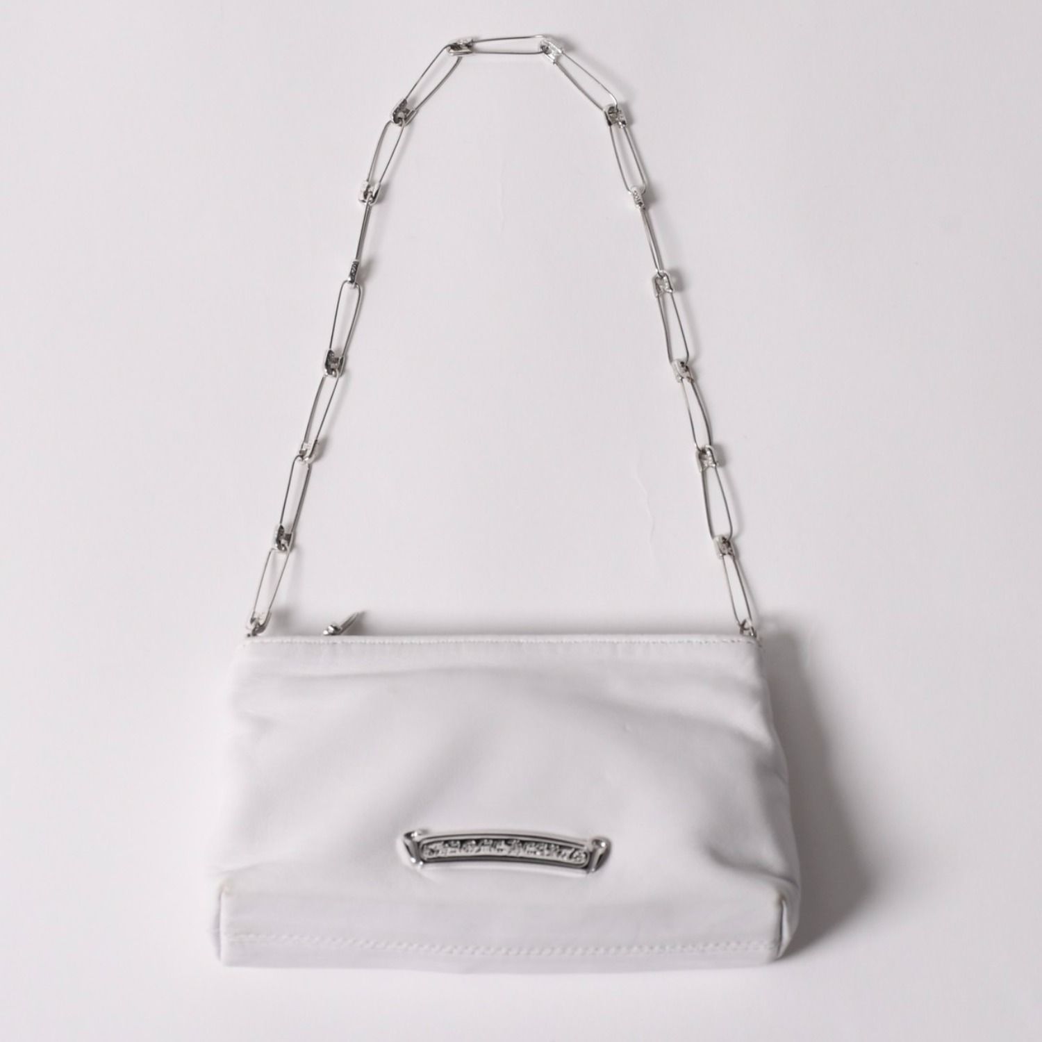 Chrome Hearts Safety Pin Pouch Shoulder Bag White Silver — view 2
