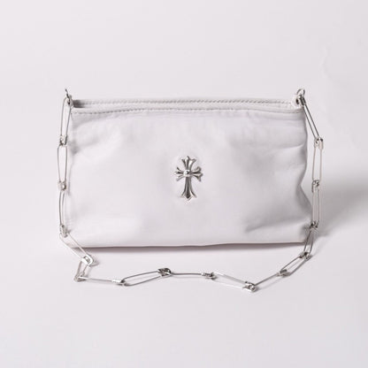 Chrome Hearts Safety Pin Pouch Shoulder Bag White Silver — view 4