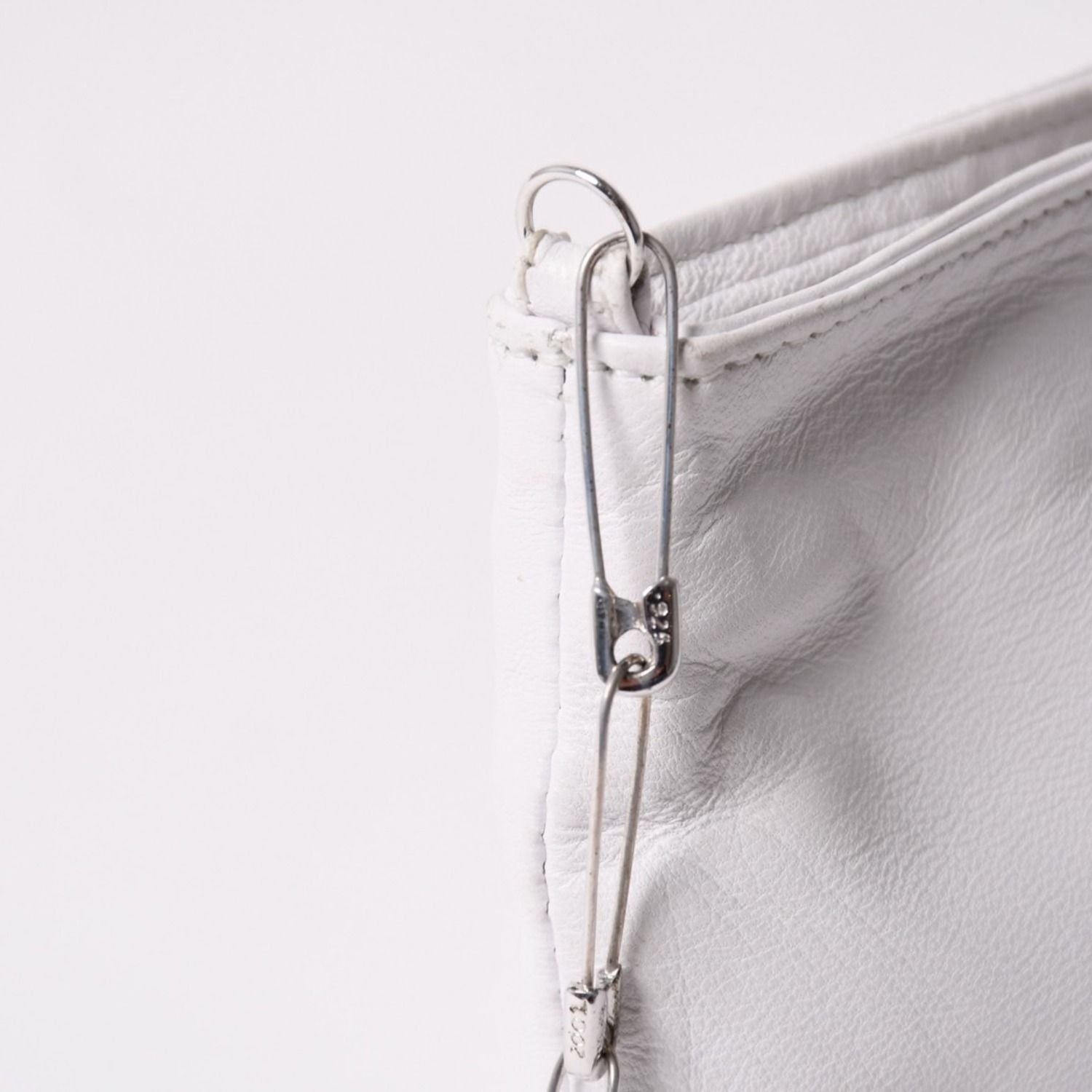 Chrome Hearts Safety Pin Pouch Shoulder Bag White Silver — view 8