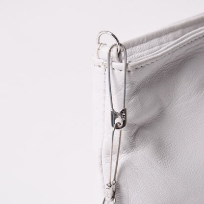 Chrome Hearts Safety Pin Pouch Shoulder Bag White Silver — view 8