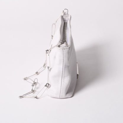 Chrome Hearts Safety Pin Pouch Shoulder Bag White Silver — view 5