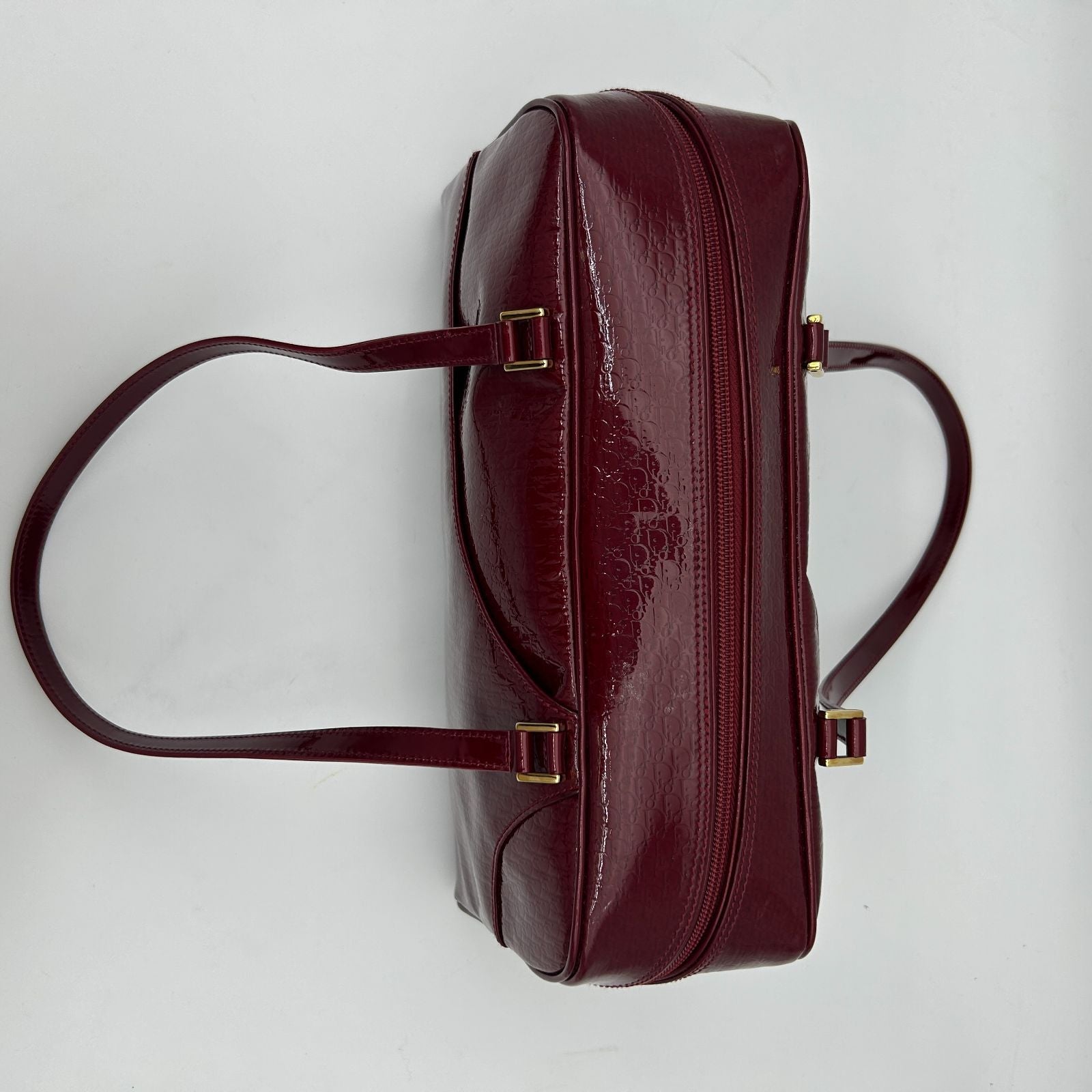 Dior Trotter Patent Mini Boston Shoulder — view 6