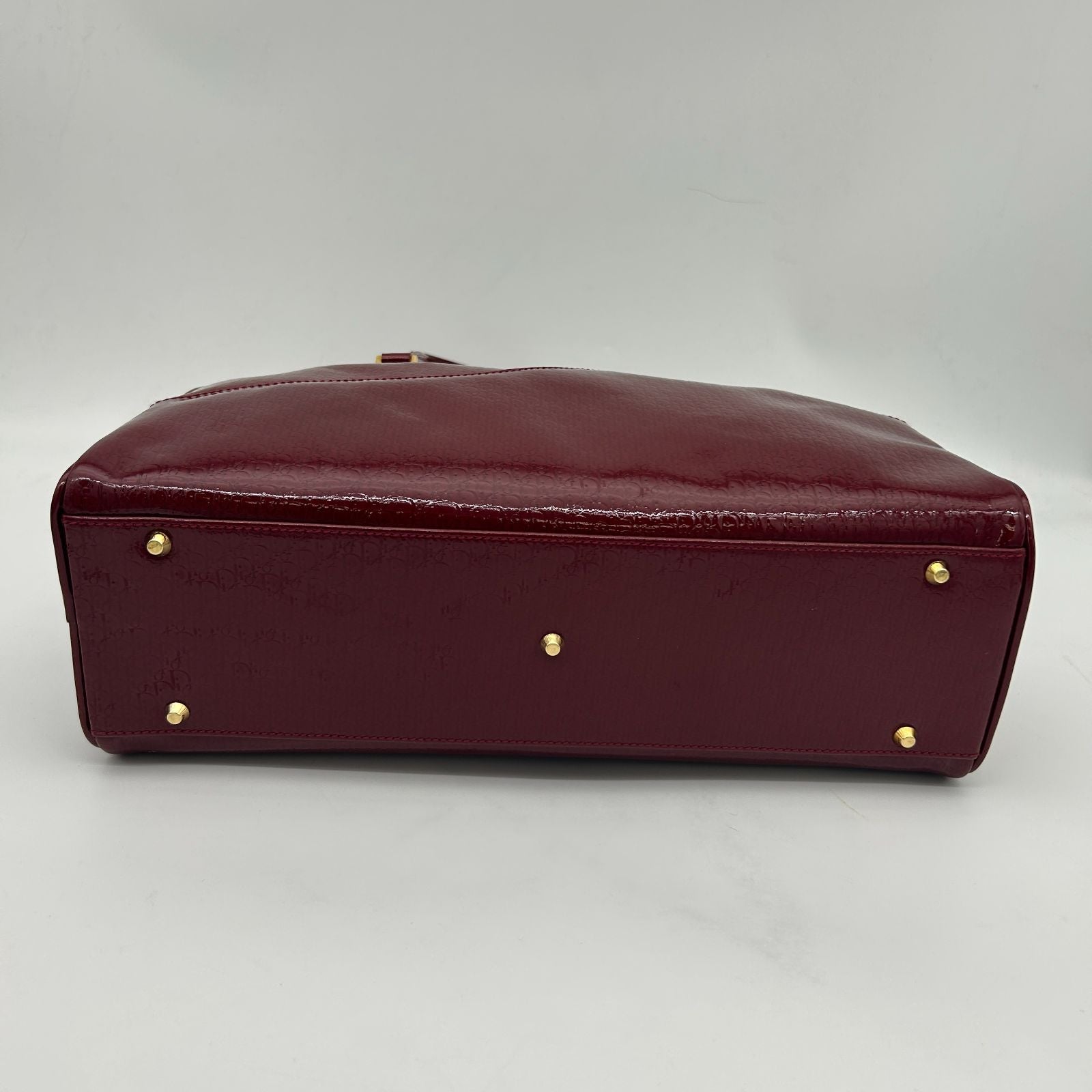 Dior Trotter Patent Mini Boston Shoulder — view 5
