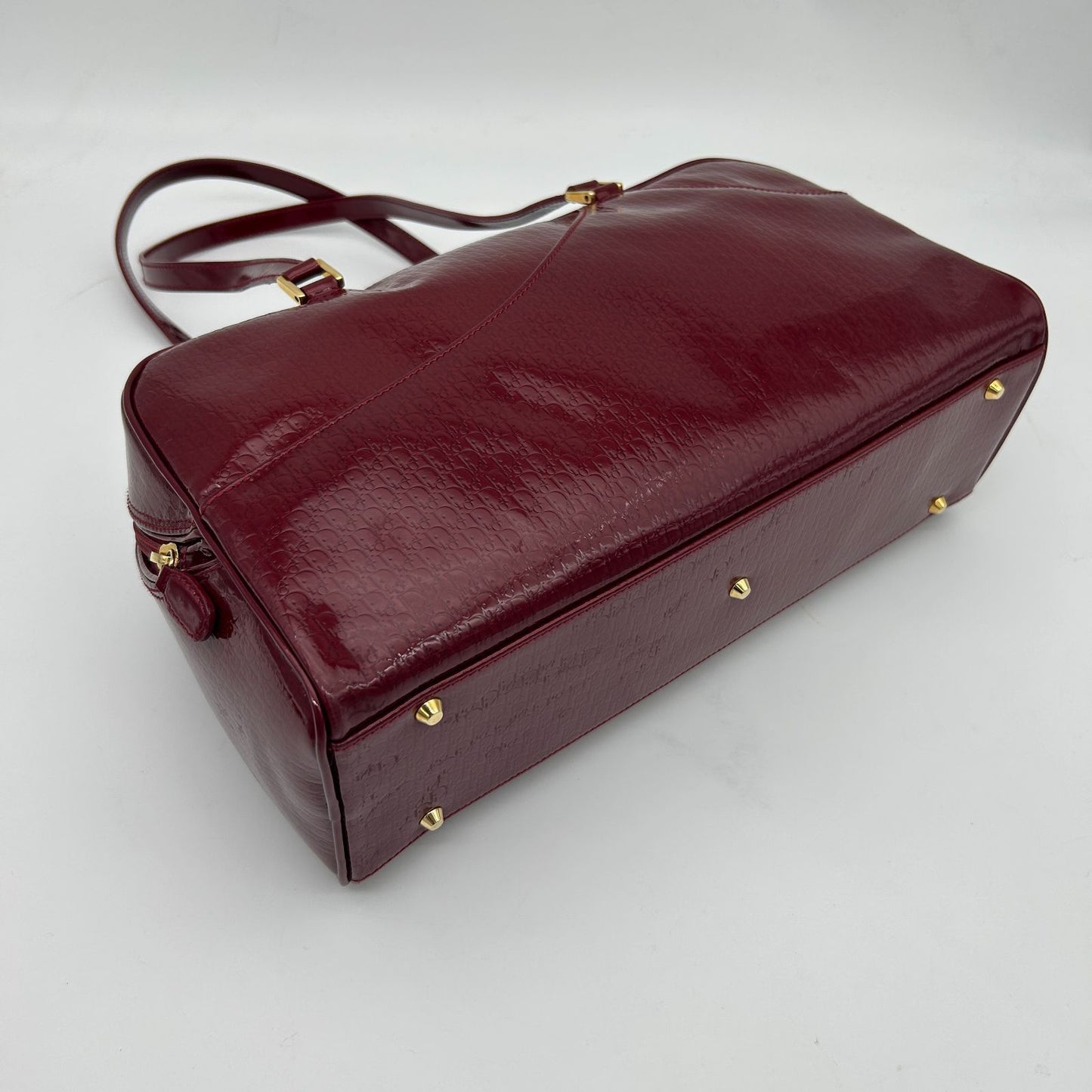 Dior Trotter Patent Mini Boston Shoulder — view 7