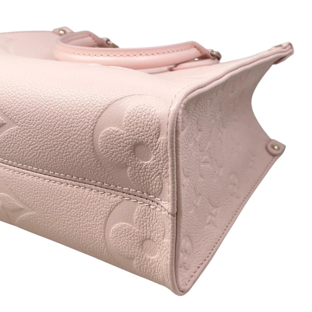 Louis Vuitton Shoulder Bag On The Go PM Monogram Empreinte Pink Pearl — view 7