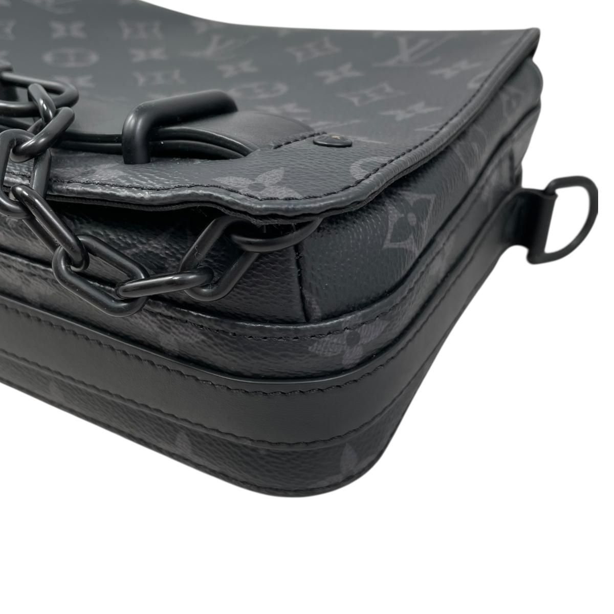Louis Vuitton Shoulder Bag Steamer Messenger Monogram Eclipse Black — view 7