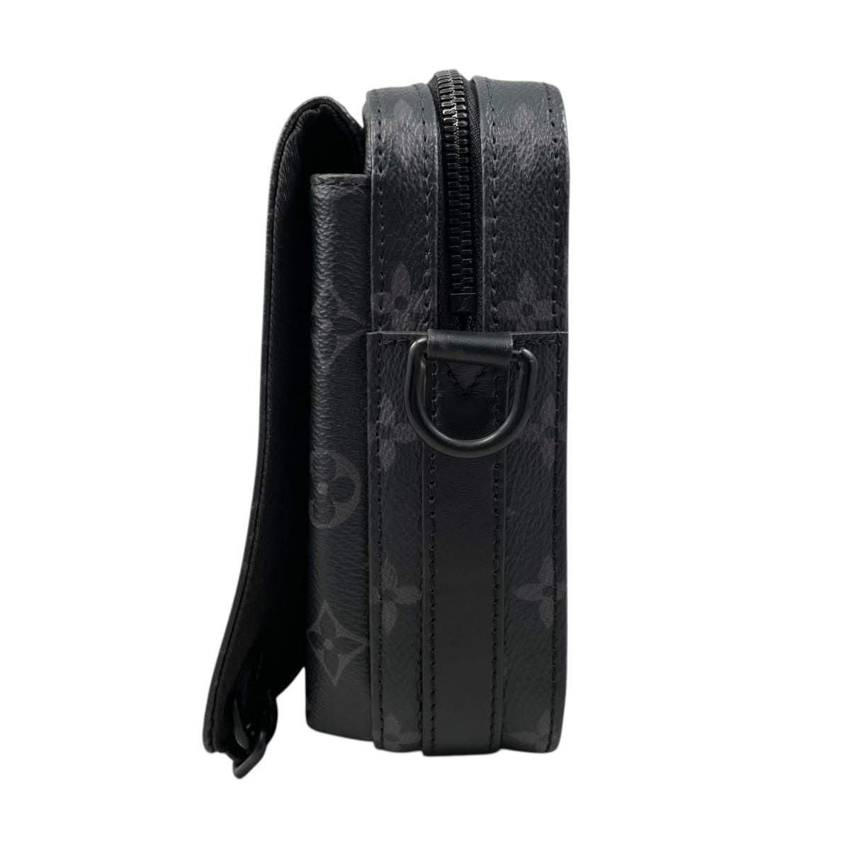 Louis Vuitton Shoulder Bag Steamer Messenger Monogram Eclipse Black — view 3